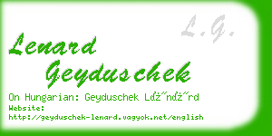lenard geyduschek business card
